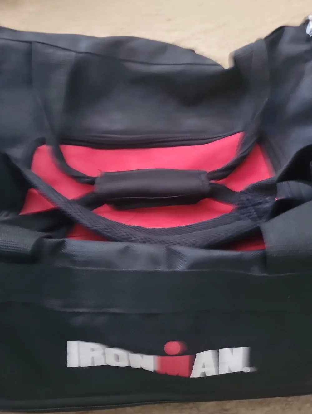 Ironman Red and Black  Duffel Bag with Multiple Pockets